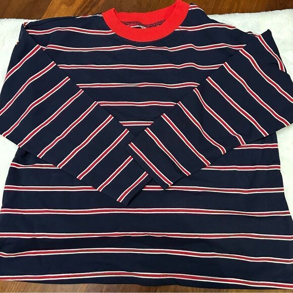 Abound NWOT navy red bold stripe Medium‎ - Picture 1 of 3